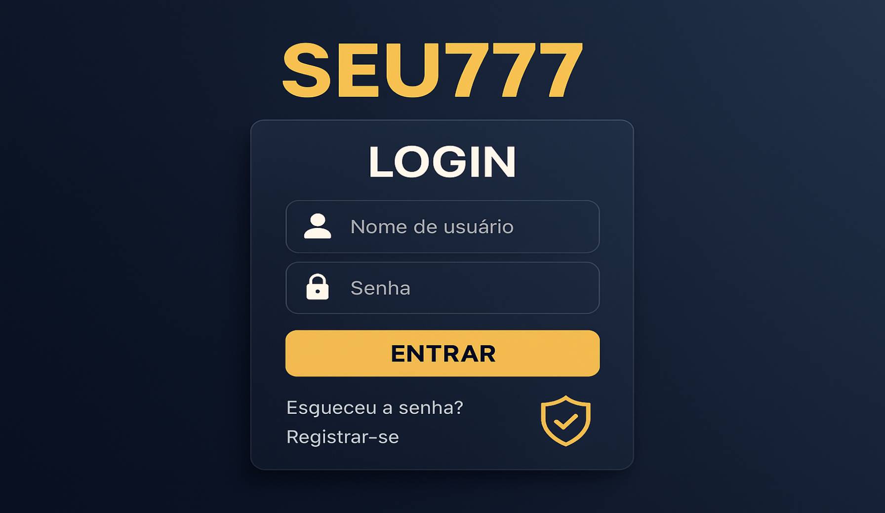 Criar uma nova Conta no plataforma SEU777